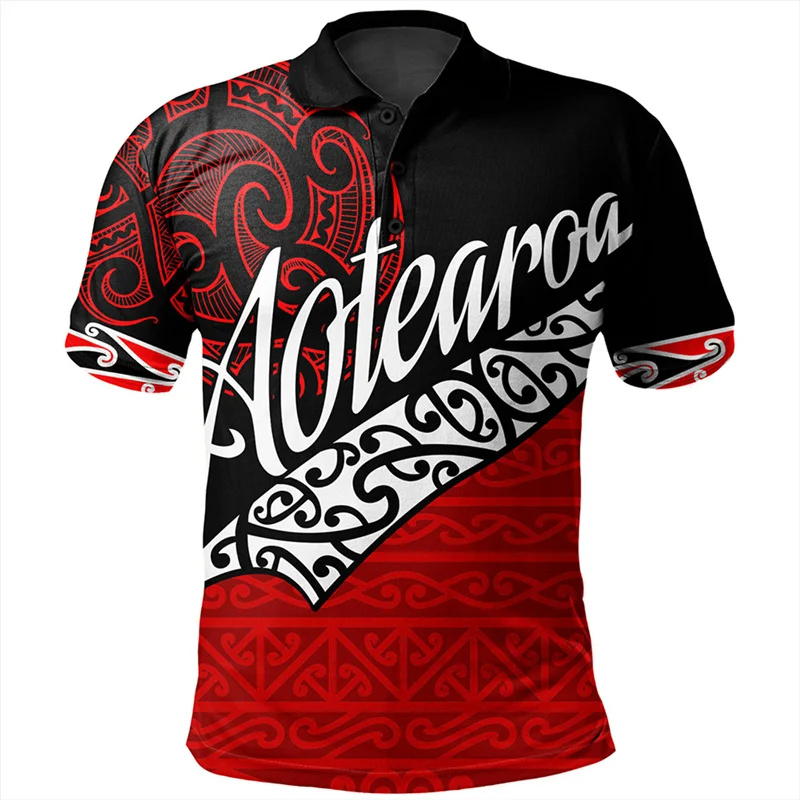 Mens Fashion Rugby Shirts - Новая Зеландия NZ флаг маори узоры
