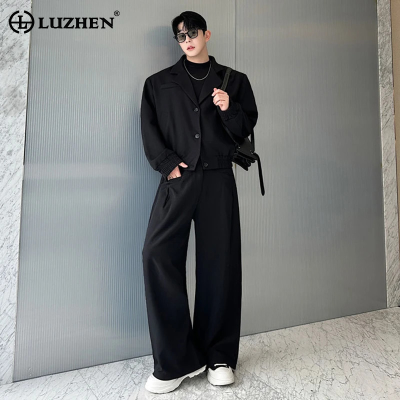 Men'S Fashion Zipper Jacket - Мужской весенний блейзер LUZHEN с воротником,