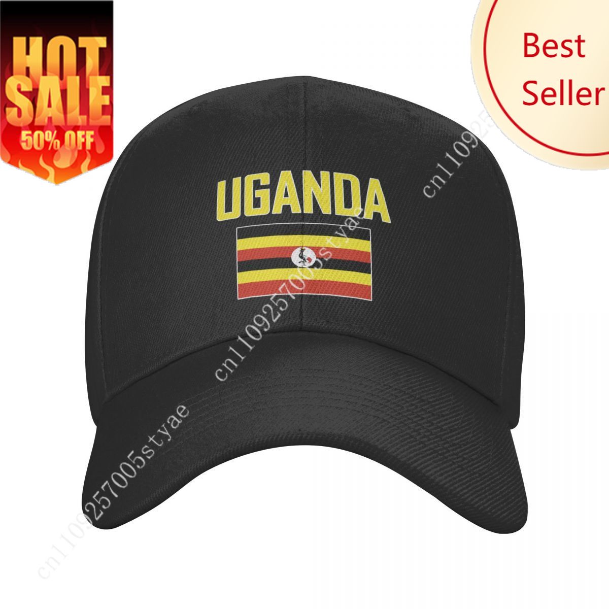 Men Fashion Uganda - Шляпа с флагом UGANDA для мужчин