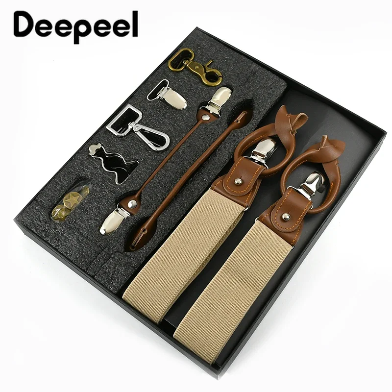 Suspenders Clip Men - Deepeel, 1 компл., 3,5*125 см, деловые