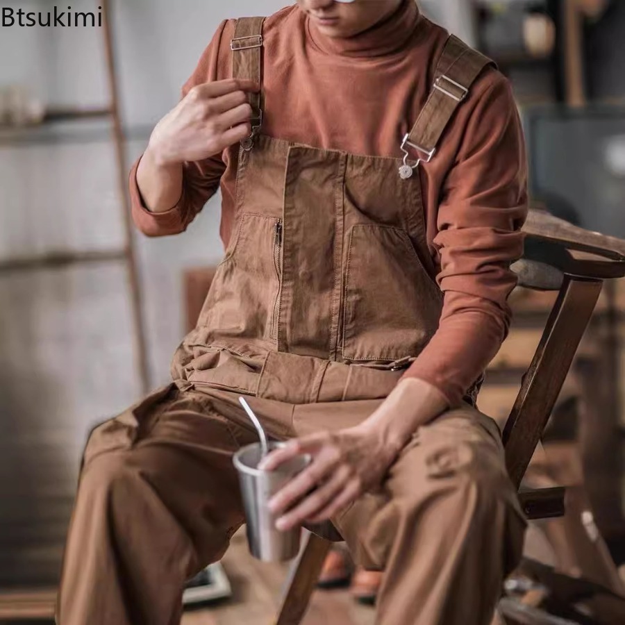 Men'S Fashion Overalls - 2026 мужские хлопковые брюки-карго свободного покроя