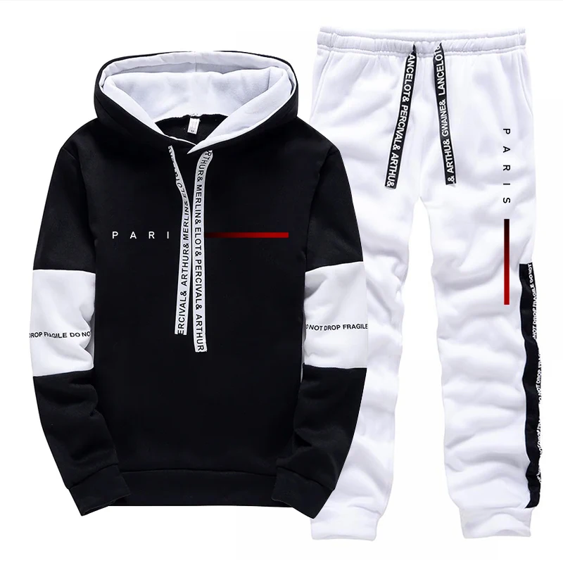 Mens Fashion Streetwear - Мужской комплект в стиле парижской моды:
