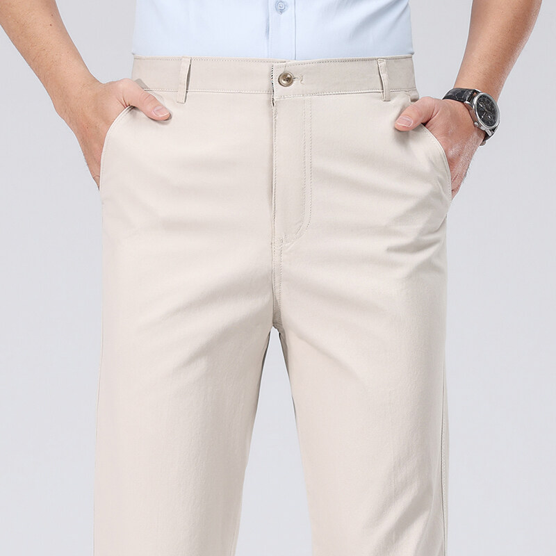 Chino Pants Men - Мужские хлопковые брюки: деловые повседневные брюки,