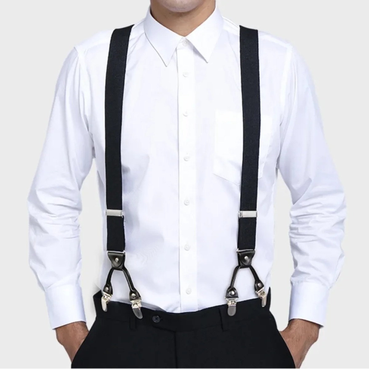 Suspenders Clip Men - Модные мужские подтяжки для брюк, усиленные,