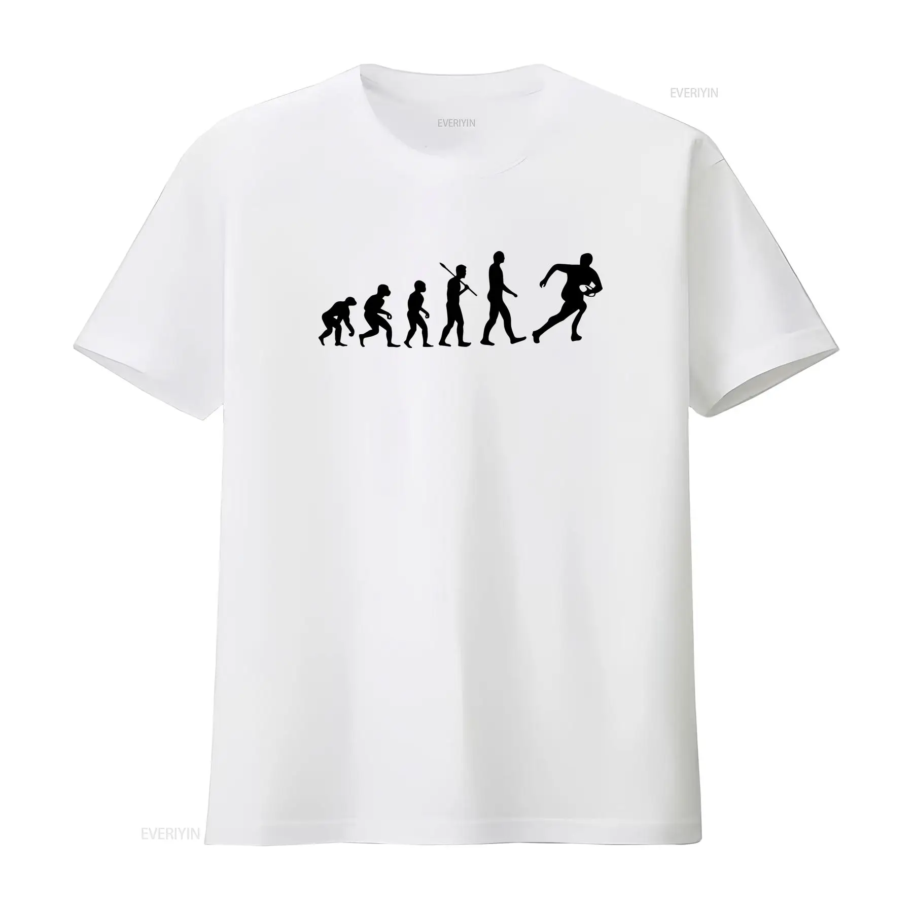 Mens Fashion Rugby Shirts - Футболка Evolution Of Rugby для взрослых,