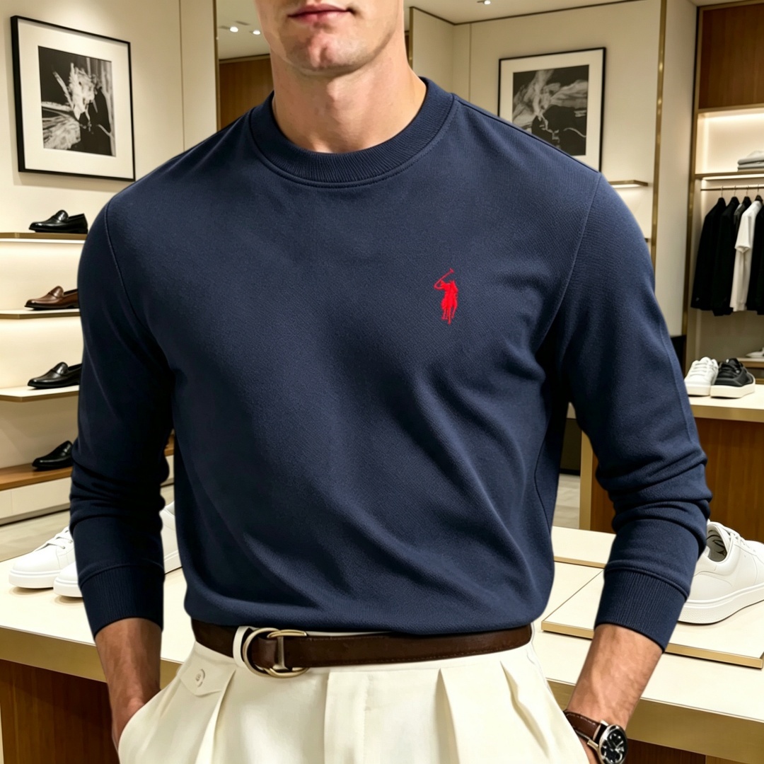 Men'S Tops Fashion - Мягкая хлопковая мужская футболка с длинным