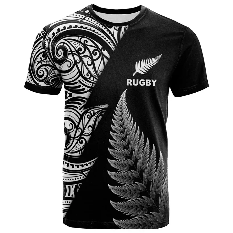 Mens Fashion Rugby Shirts - Летняя футболка с принтом мяча для