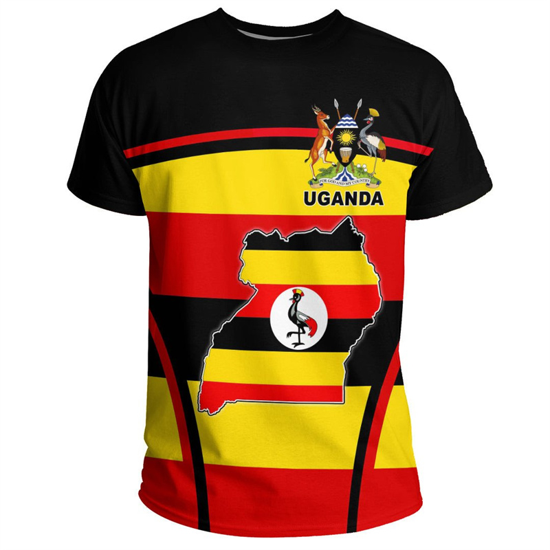 Men Fashion Uganda - Футболка мужская с коротким рукавом, круглым