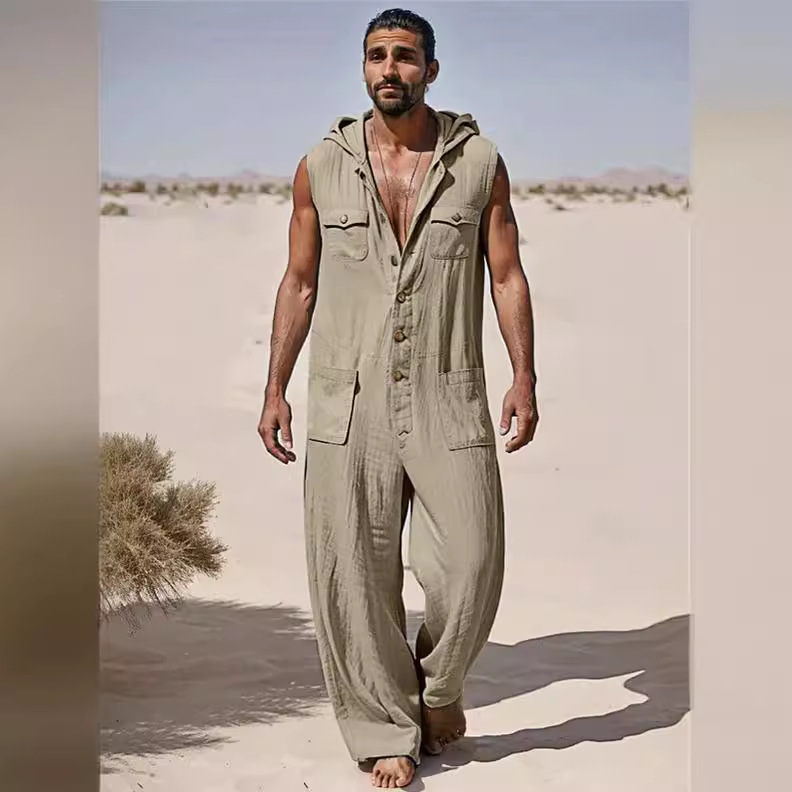 Men'S Fashion Overalls - Европейско-американский мужской уличный модный комбинезон для