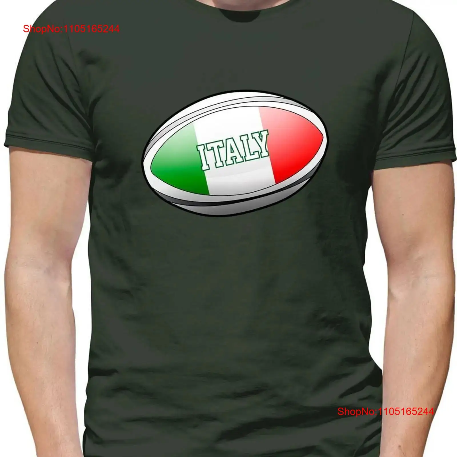 Mens Fashion Rugby Shirts - Мужская футболка с итальянским флагом и