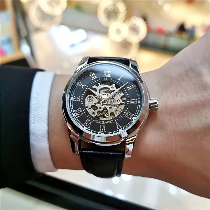 Mens Fashion Young - Элегантные мужские автоматические механические часы с