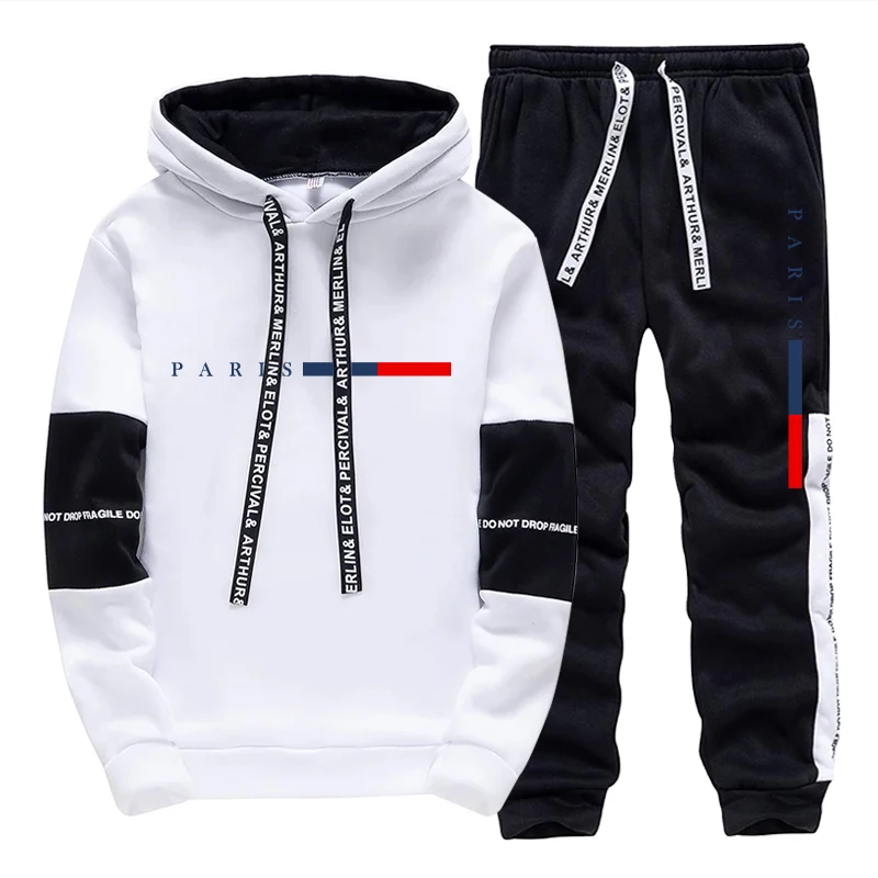 Mens Fashion Casual Outfits - Мужской комплект: худи и брюки в