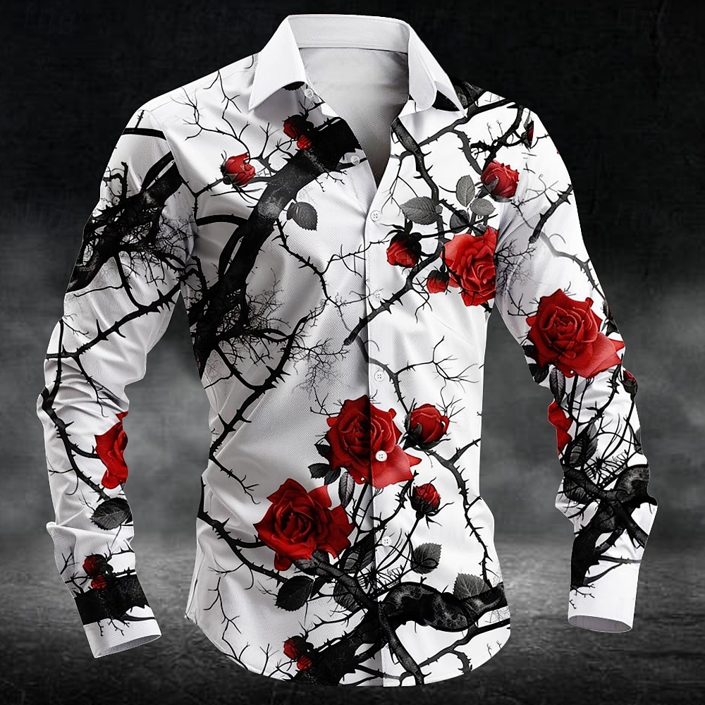 Quality Men'S Fashion - Модная мужская рубашка с 3D-принтом в