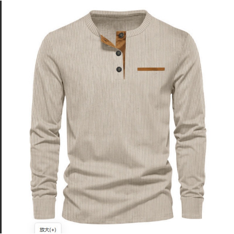 Quality Men'S Fashion - Мужская вельветовая футболка с длинным рукавом