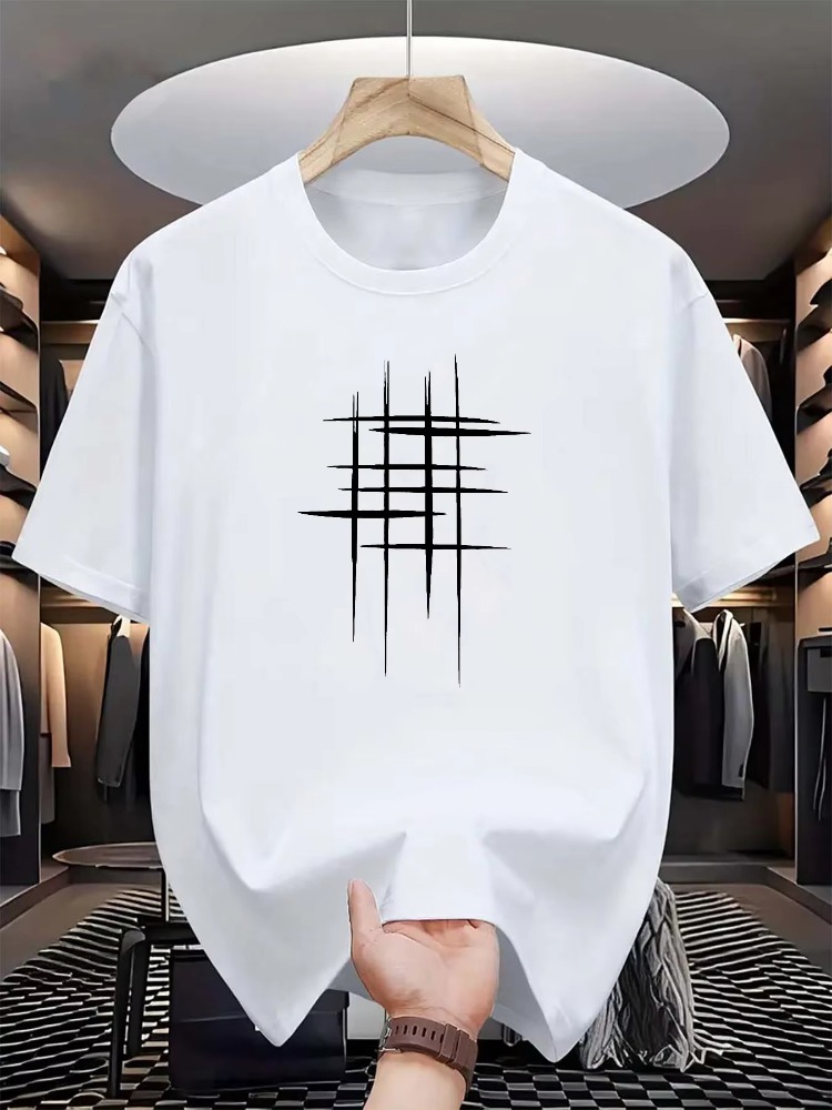 Men'S Fashion Line - Мужская летняя модная повседневная свободная футболка
