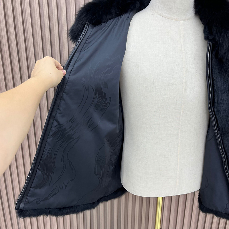 Настоящее из натурального крол – обзор и цена Men'S Fashion Zipper Jacket