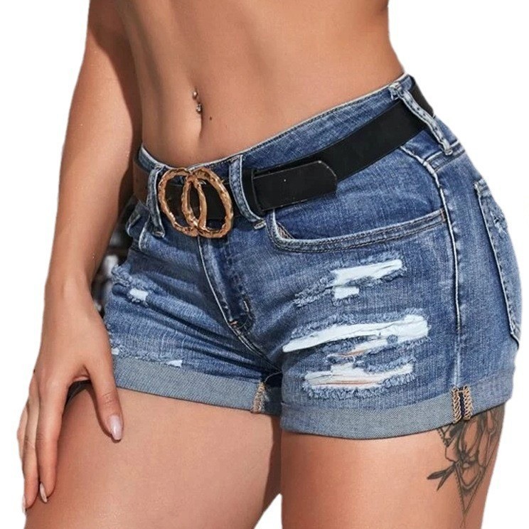 Джинсовые шорты с высокой тали – обзор и цена Skinny Jeans Ripped