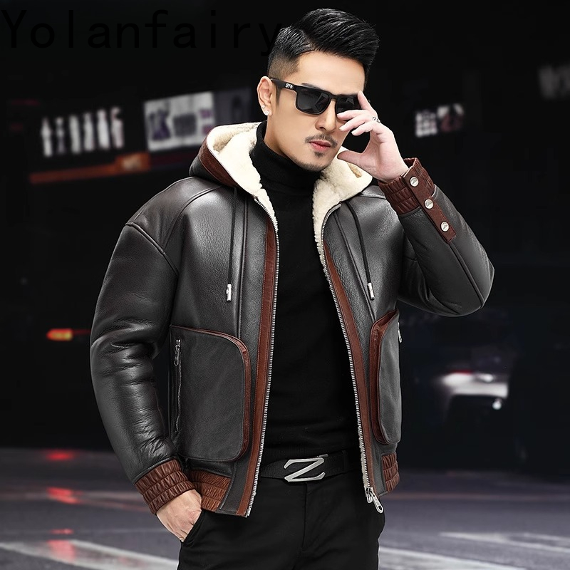 YOLANFAIRY натуральная шерстян – обзор и цена Men'S Fashion Zipper Jacket