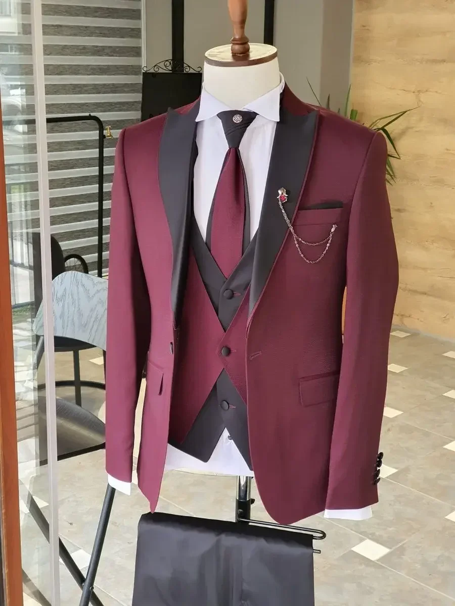 Мужской костюм-тройка (пиджак, – обзор и цена Slim Fit Blazer Men