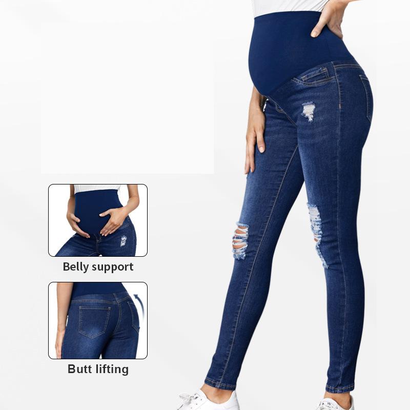 Джинсы для беременных с высоко – обзор и цена Skinny Jeans Ripped