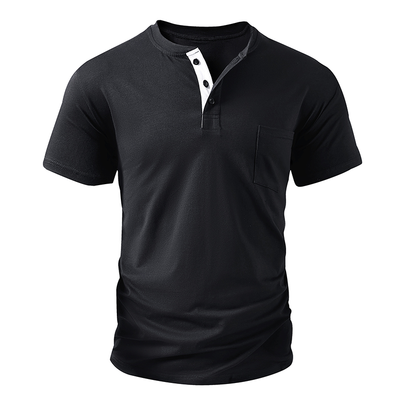 Мужская футболка Henley, европ – обзор и цена Mens Fashion Streetwear