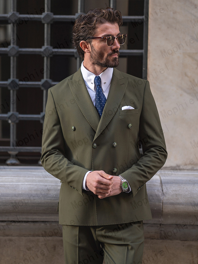 Мужской костюм оливкового цвет – обзор и цена Slim Fit Blazer Men