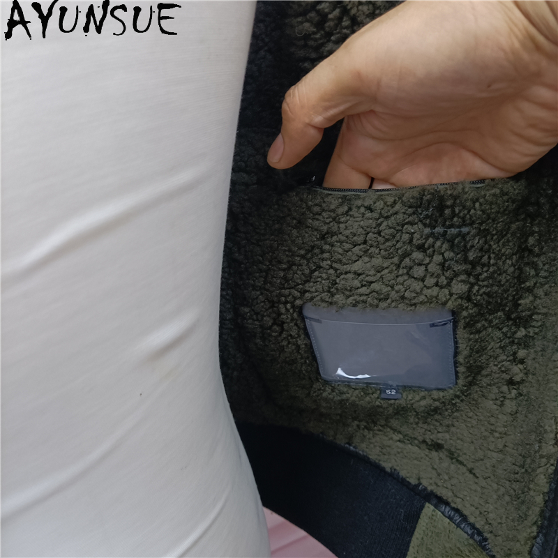 AYUNSUE теплое пальто из натур – обзор и цена Men'S Fashion Zipper Jacket