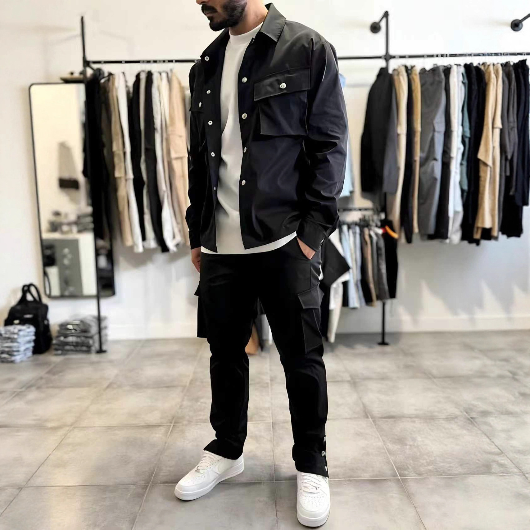 Модный мужской повседневный ко – обзор и цена Men'S Fashion Zipper Jacket