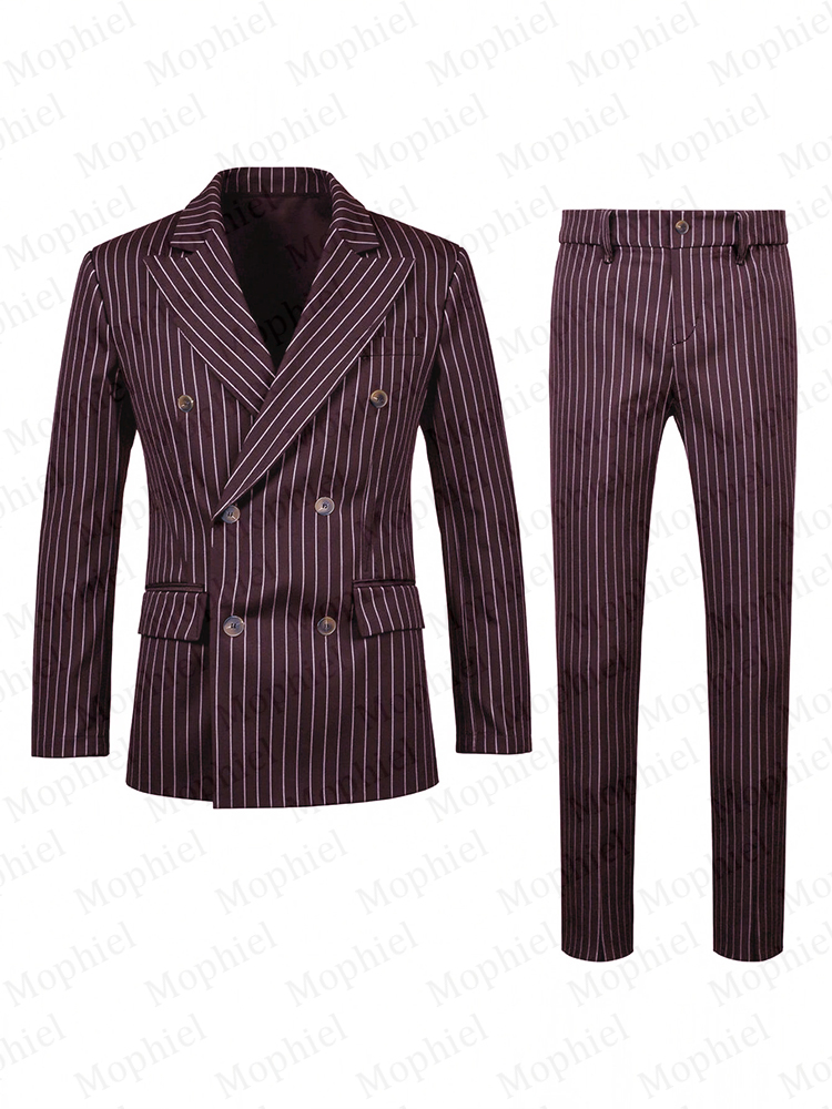 Мужской костюм-тройка бордовог – обзор и цена Slim Fit Blazer Men