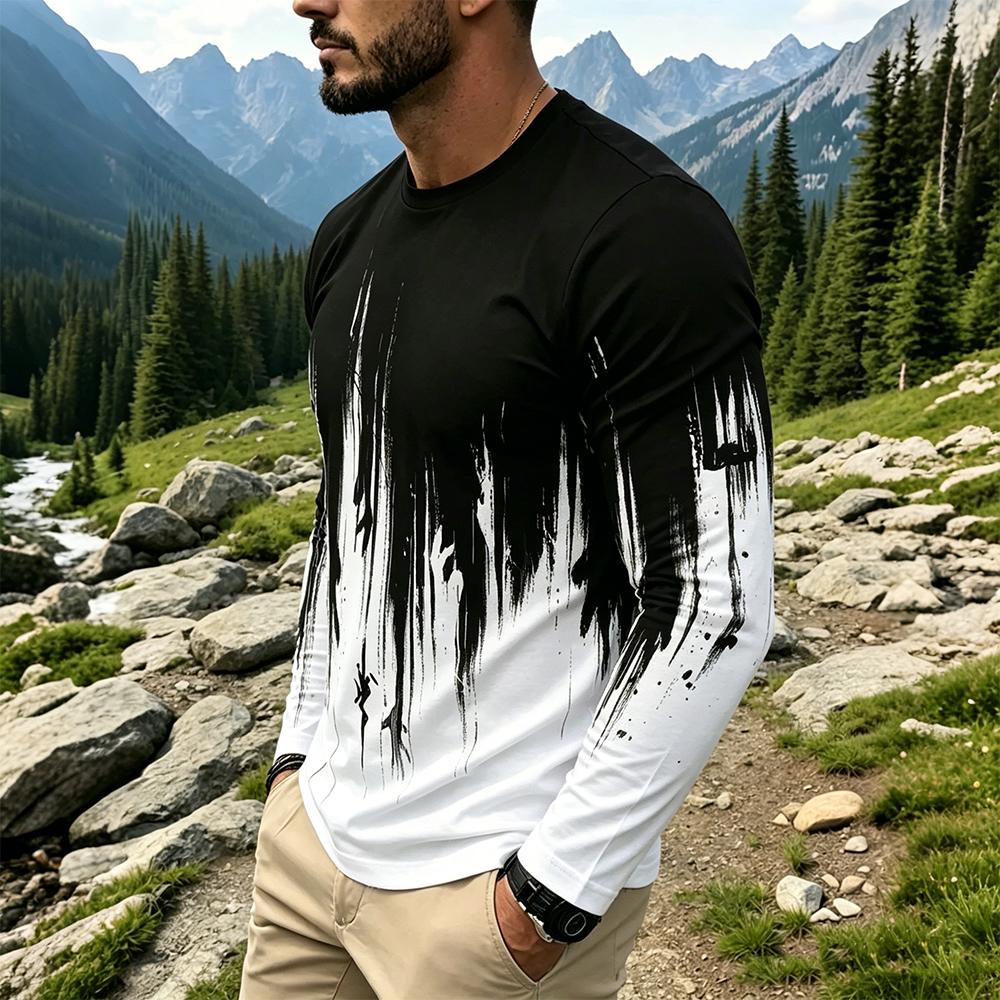 Мужская футболка с длинным рук – обзор и цена Mens Fashion Streetwear