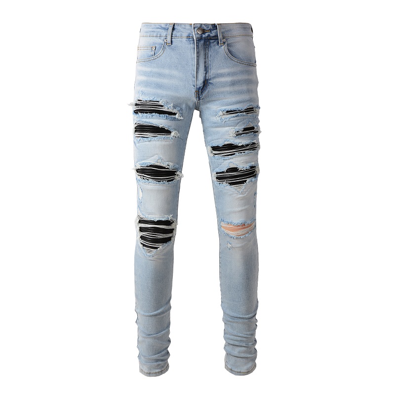 Мужские черные плиссированные  – обзор и цена Skinny Jeans Ripped